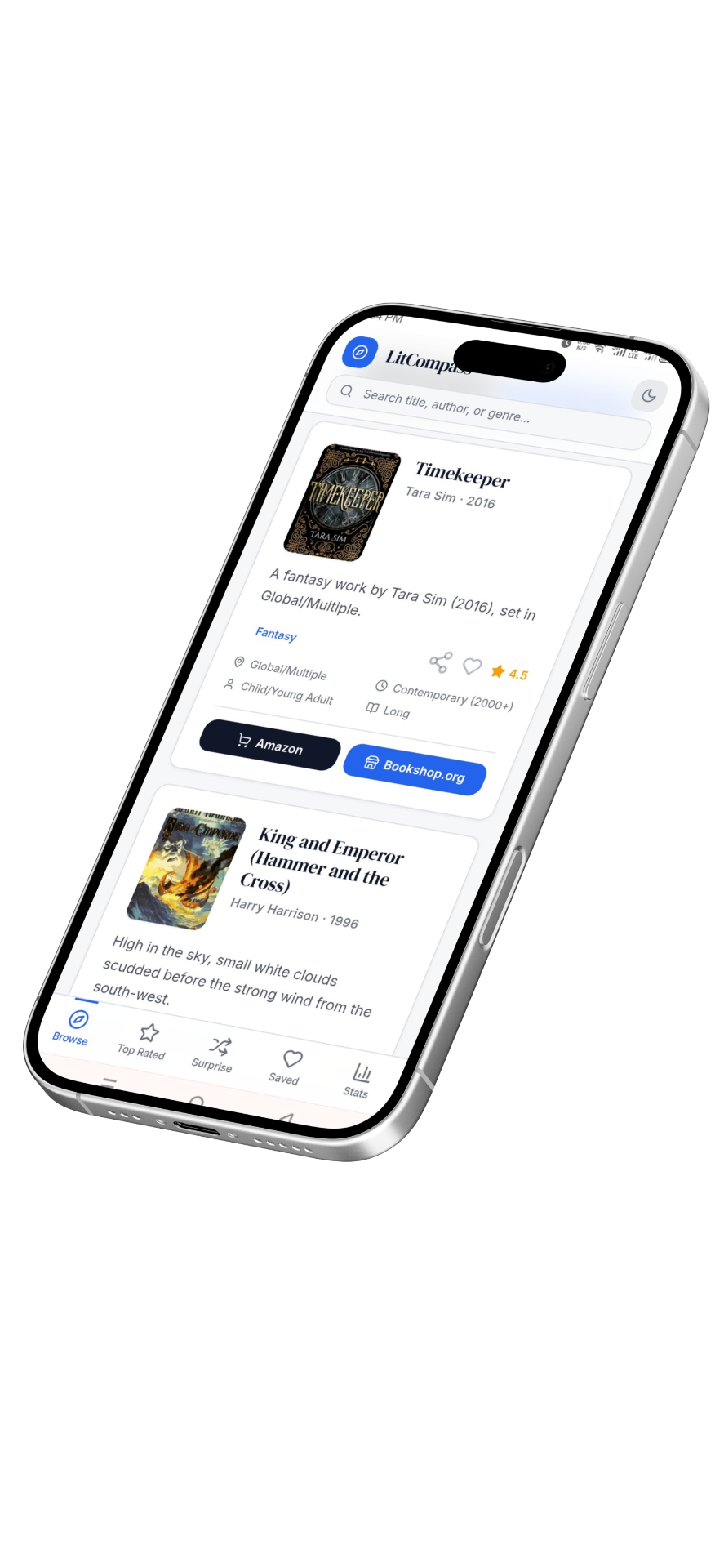 Lit Compass app preview